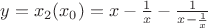 $y=x_2(x_0)=x-\frac{1}{x}-\frac{1}{x-\frac{1}{x}}$