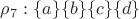 $\rho_7: \{a\} \{b\} \{c\} \{d\}$