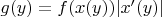 $g(y)=f(x(y))|x'(y)|$