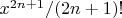 $x^{2n+1}/(2n+1)!$