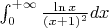 $\int_0^{+\infty}\frac{\ln x}{(x+1)^2}dx$