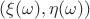 $(\xi(\omega), \eta(\omega))$