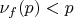 $\nu_f(p) < p$