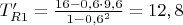 $T_{R 1}'=\frac{16-0,6\cdot9,6}{1-0,6^2}=12,8$