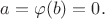 $a=\varphi(b)=0.$