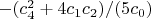 $-(c_4^2+4 c_1 c_2)/(5 c_0)$