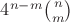 $4^{n-m}\binom{n}{m}$