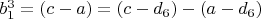 $b_1^3=(c-a)=(c-d_6)-(a-d_6)$