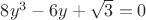 $8y^3-6y+\sqrt{3}=0$