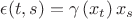 $\epsilon(t, s)=\gamma \left(x_t\right)x_s$ $\epsilon(t, s)=\gamma \left(x_t\right)x_s$