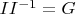 $I I^{-1}=G$