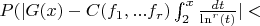 $P(|G(x)-C(f_1,...f_{r})\int_{2}^{x} \frac{dt}{\ln^r(t)}|<$