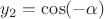 $y_2= \cos (- \alpha )$