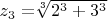 $ z_3=$\sqrt[3]{2^3+3^3}$ $