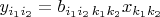 $y_{i_1i_2}=b_{i_1i_2\,k_1k_2}x_{k_1k_2}$
