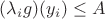 $(\lambda_ig)(y_i)\leq A$