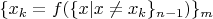 $\{x_k=f(\{x|x\neq x_k\}_{n-1})\}_m$