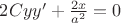 $2Cyy'+\frac{2x}{a^2}=0$