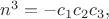 $n^3=-c_1c_2c_3,$