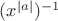 $(x^{\vert a\vert})^{-1}$