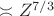 $\asymp Z^{7/3}$