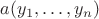 $a(y_1,\dots,y_n)$