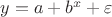 $y=a+b^x+\varepsilon$