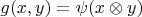 $g(x,y)=\psi(x\otimes y)$