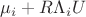 $\mu_i+R \Lambda_i U$