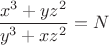 $\dfrac{x^3+yz^2}{y^3+xz^2}=N$