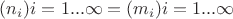 $(n_i) i=1...\infty =(m_i) i=1...\infty$