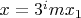 $x=3^imx_1$