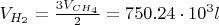 $V_{H_2}=\frac{3V_{CH_4}}{2}=750.24\cdot10^3 l$