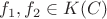 $f_1, f_2 \in K(C)$
