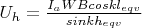 $U_h=\frac{I_{a}W{B}coskl_{eqv}}{sinkh_{eqv}}$