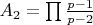 $A_2=\prod\frac {p-1}{p-2}$