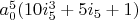 $a_0^5 (10 i_5^3+5 i_5+1)$