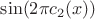 $\sin (2\pi c_2(x))$