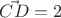 $\vec{CD}=2$