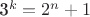 3^k = 2^n+1