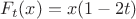 $F_t(x)=x(1-2t)$
