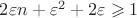 $2\varepsilon n+\varepsilon^2+2\varepsilon\geqslant1$