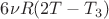 $6 \nu R (2T-T_3)$