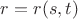 $r=r(s,t)$