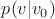 $ p(v|v_0) $ $ p(v|v_0) $