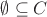 $\emptyset \subseteq C$