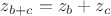 $z_{b+c} = z_b + z_c$