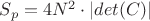 $S _p=4N^2 \cdot |det(C)|$
