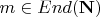 $m \in End(\mathbf{N})$