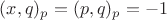 $(x,q)_p=(p,q)_p=-1$